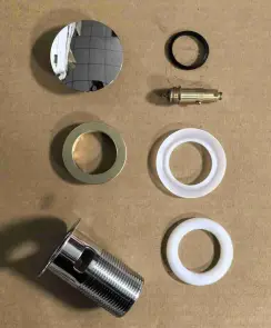Донний клапан для раковини з переливом Zerix BV-09 1 1/4" автоматичний Click-Clack (Колір хром) (MY0414) №6