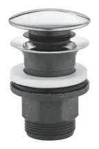 Донный клапан для раковины универсальный (с/без перелива) GROHE 40824000 автоматический (СLICK-СLACK) (Цвет хром) 1 1/4'' (40824000)