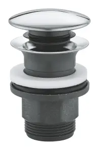 Донный клапан для раковины универсальный (с/без перелива) GROHE 40824000 автоматический (СLICK-СLACK) (Цвет хром) 1 1/4'' (40824000) №1