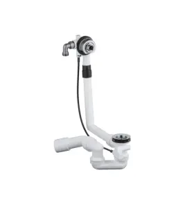 Сифон для ванни без комплекту верхньої монтажної частини GROHE Talentofill (28990000) напівавтоматичний з переливом, без ревізії (Колір хром) 1 1/2'' (28990000) №1