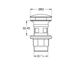 Сливной гарнитур с функцией закрытия-открывания Grohe (1024642430) №2