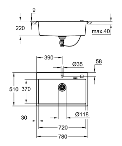 Композитна мийка для кухні Grohe K700 (31652AP0) №2