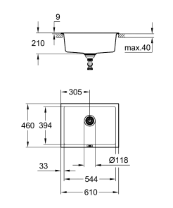 Композитна мийка для кухні Grohe K700U (31655AT0) №3