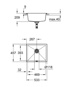 Композитна мийка для кухні Grohe K700U (31654AP0) №3