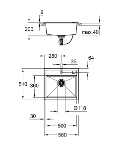Композитна мийка для кухні Grohe K700 (31651AP0) №5