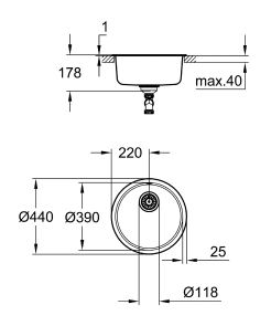 Мийка для кухні із нержавіючої сталі Grohe K200 (31720SD0) №3