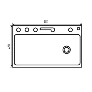 Мийка багатофункціональна Mixxus MH7546-SET-08 Decor Graphite з вбудованим змішувачем з нерж. сталі (MI8456) №2