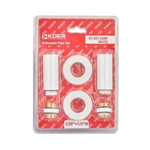 Комплект подовжувачів Koer KF.SET.06MF WHITE 1/2Fx1/2M білий (KR5850) №3