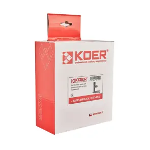Комплект кранів для рушникосушки кутовий Koer KR.SET.535 BLACK - M1/2''xM1/2'' подовжений (KR5844) №3