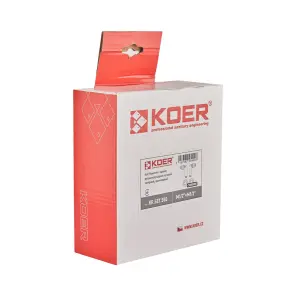 Комплект кранов для полотенцесушителя угловой Koer KR.SET.550 - M1/2''xM1/2'' запорный, хромированный (KR5840) №3