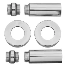 Комплект подовжувачів Koer KF.SET.06MF 1/2Fx1/2M хромований (KR5849)