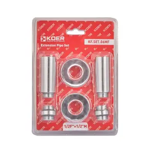 Комплект подовжувачів Koer KF.SET.06MF 1/2Fx1/2M хромований (KR5849) №2