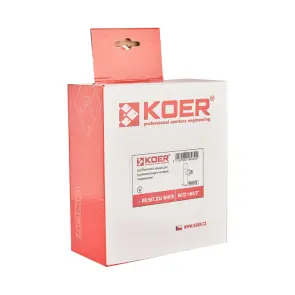 Комплект кранів для рушникосушки кутовий Koer KR.SET.534 WHITE - M1/2''xM1/2'' подовжений (KR5843) №4