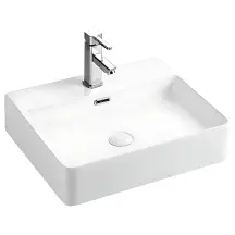 Раковина подвесная-накладная Mixxus Premium QUADRO-0203 500x420x130mm (отверстие под смеситель, перелив) (MP6718)