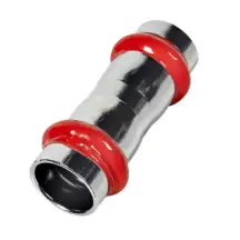 Муфта перехідна дворозтрубна Koer KQ.C2822-2 Press-Inox AISI 304 28x22 (KR6308)