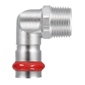 Коліно 90° ЗР Koer KQ.L1806M Press-Inox AISI 304 18x1/2" (KR6415) №1