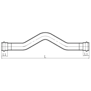 Обвід дворозтрубний Koer KQ.O18-2 Press-Inox AISI 304 18x18 (KR6443) №2