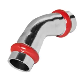 Коліно 45° дворозтрубне Koer KQ.B18-2 Press-Inox AISI 304 18x18 (KR6433) №1