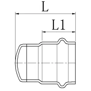 Заглушка Koer KQ.P54 Press-Inox AISI 304 54 (KR6452) №2