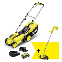 Акумуляторна газонокосарка LMO 18-33 Battery + LTR 18-25 Battery + Швидкозарядний комплект 18 В Karcher