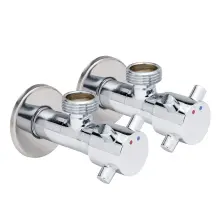 Кран шаровой для подключения сантехприборов Sanlux ST-301 - 1/2"x3/4" (SL2927)
