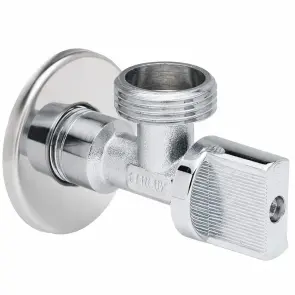 Кран шаровой для подключения сантехприборов Sanlux ST-80 - 1/2"x3/4" (SL2931) №1