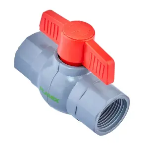 Кран шаровой Plamix PVF-1" FF PVC (PM0627) №1