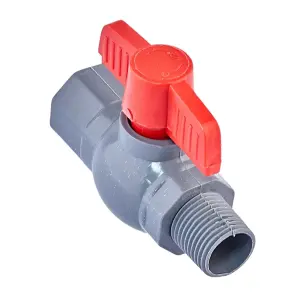Кран шаровой Plamix PVM-1/2" FM PVC (PM0619) №1