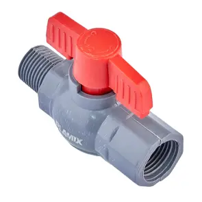 Кран шаровой Plamix PVM-1/2" FM PVC (PM0619) №2