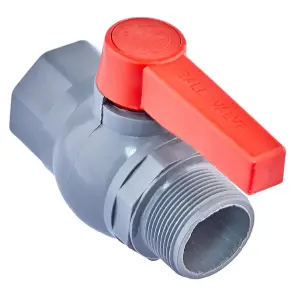 Кран шаровой Plamix PVM-1 1/2" FM PVC (PM0623) №1
