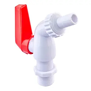 Пивной кран PVC (White+red) Plamix PVI-1/2" (PM0631) №4