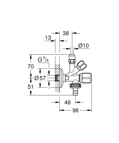 кутовий вентиль Grohe (22034000) №2