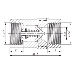 Клапан обратный конусный Koer KR.176-15.WN - 1/2" (KR5778) №2