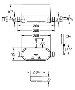 Інтелектуальний контролер води з 3-ма датчиками Grohe Sense Guard (22502LN1) №6