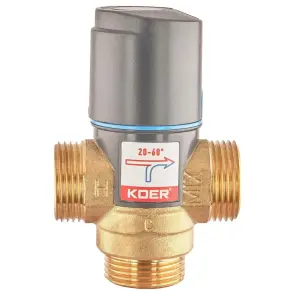 Клапан смесительный термостатический Koer KR.1268 - 1'' 20*C-60*C (KR5845) №1