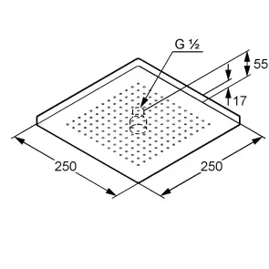 Душ верхний A-QA EKO 250*250 мм №2