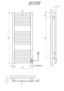 Полотенцесушитель KOSSER Герда 1000х400 ER тайм. белый №4