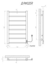 Полотенцесушитель KOSSER Лофт 800х500 ER тайм. белый №5