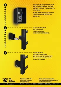 Комплект прихованого монтажу (квадратна стійка) №3