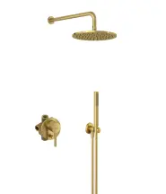 Комплект для душа 7in1 "Встроенные решения", брошенное золото (38624N) KLUDI BOZZ