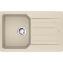 Мийка кухонна Franke City, Фраграніт, прямокутник, з крилом, 780х500х190мм, чаша - 1, врізна, оборотна, UCG 611-78, бежевий