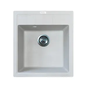 Набір кухонна Adamant Brick, штучний камінь, квадрат, без крила, 460x515x200мм, чаша - 1, врізна, Old stone + змішувач та дозатор №3