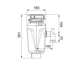 Комплект - мийка SRX 210-40 TL нерж. сталь, 127.0703.298 і подрібнювач харч. відходів SLIM 50, 134.0715.098, вкл. Сифон №11