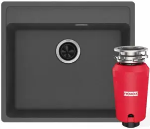 Комплект - мийка MRG 610-52 TL фраграніт, сірий сланець, 114.0716.704 і подрібнювач харч. відходів SLIM 50, 134.0715.098, вкл. Сифон №1
