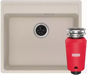 Комплект - мийка MRG 610-52 TL фраграніт, сахара, 114.0668.901 і подрібнювач харч. відходів SLIM 50, 134.0715.098, вкл. Сифон №1