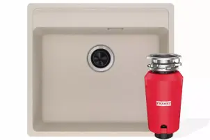 Комплект - мийка MRG 610-52 TL фраграніт, сахара, 114.0668.901 і подрібнювач харч. відходів SLIM 50, 134.0715.098, вкл. Сифон №2