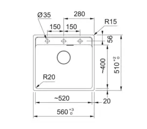Комплект - мийка MRG 610-52 TL фраграніт, бежевий, 114.0668.817 і подрібнювач харч. відходів SLIM 50, 134.0715.098, вкл. Сифон №10