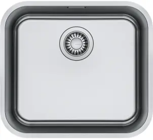 Мийка кухонна Franke Smart, нерж.сталь, прямокутник, без крила, 480х450мм, чаша - 1, монтаж під стільницю, SRX 110-45, нерж поліров. №1