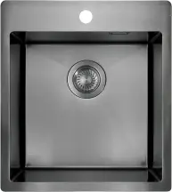 Мойка кухонная Deante OLFATO PRECIOUS, сталь, прямоугольник, без крыла, 505х450х200мм, чаша – 1, врезная, титан