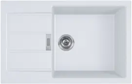 Мийка кухонна Franke Sirius, тектонайт, прямокутник, з крилом, 780х500х200мм, чаша - 1, накладна, S2D 611-78 XL , білий